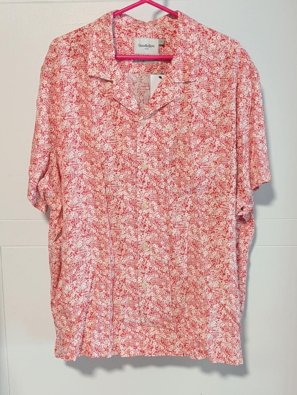 Goodfellow & Co Coral-Red Button Down